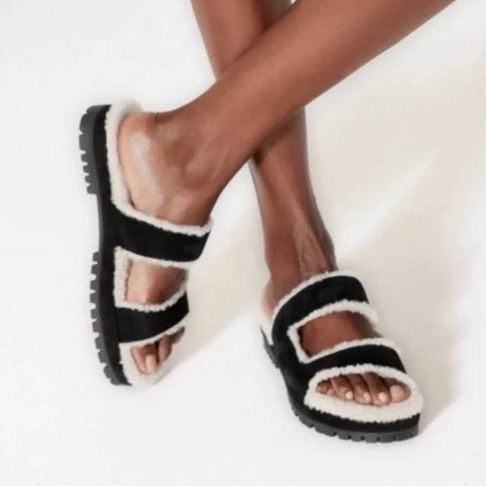 Tamara Mellon Shearling Slides